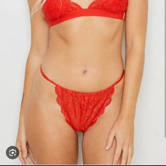 Other - Free People X We Are Hah- Chase Me Panty Siren Red